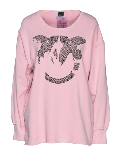 Shop Pinko Woman Sweatshirt Pink Size S Cotton