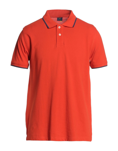 Shop Armata Di Mare Man Polo Shirt Rust Size 36 Cotton In Red