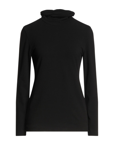 Shop European Culture Woman T-shirt Black Size L Cotton, Elastane