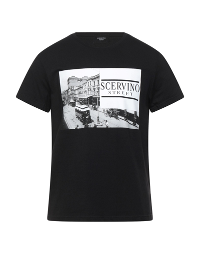 Shop Ermanno Scervino Man T-shirt Black Size Xl Cotton, Elastane