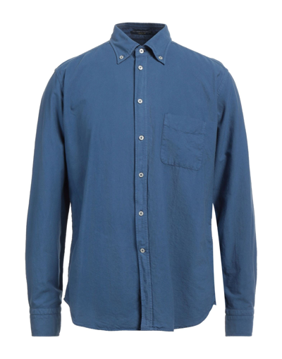 Shop B.d.baggies B. D.baggies Man Shirt Slate Blue Size S Cotton