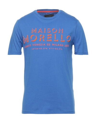 Shop Frankie Morello T-shirts In Azure