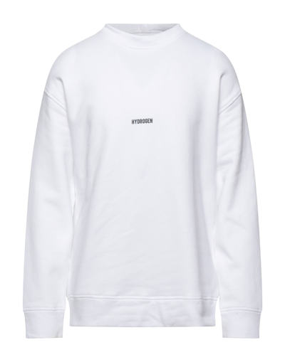 Shop Hydrogen Man Sweatshirt White Size Xxl Cotton