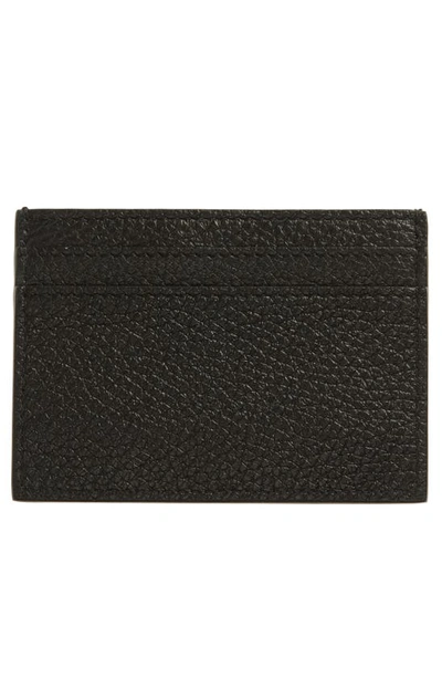 Shop Moschino Logo Leather Card Case In Black