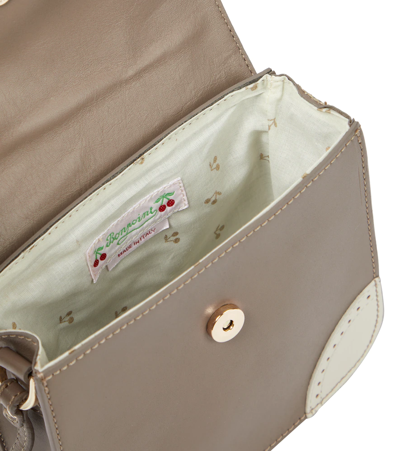 Shop Bonpoint Tadam Leather Shoulder Bag In Upb Taupe