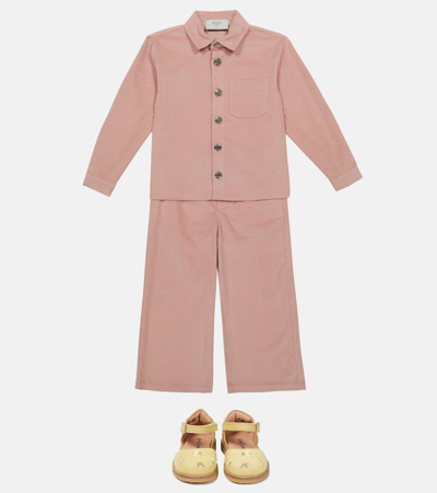 Shop Paade Mode Cotton Corduroy Wide-leg Pants In Amsterdam Pink