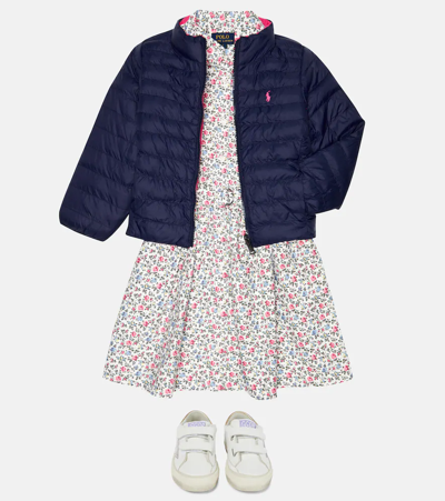 Polo Ralph Lauren Reversible Quilted Jacket In Sport Pink/newport Navy