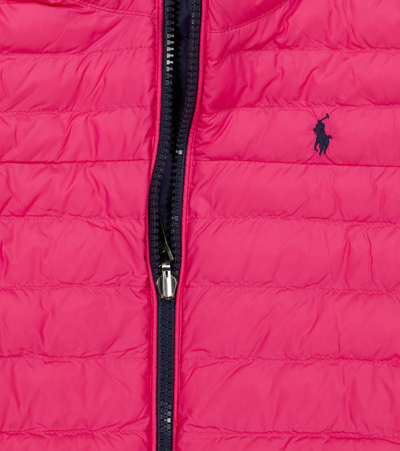 Polo Ralph Lauren Reversible Quilted Jacket In Sport Pink/newport Navy