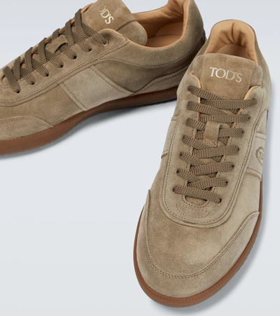 Tod's T Cassetta 68c Sneakers In Torba+miele