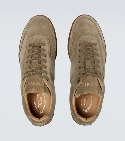 Tod's T Cassetta 68c Sneakers In Torba+miele