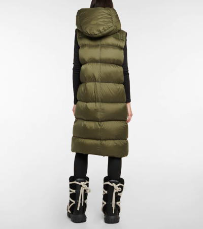 Shop Rick Owens Padded Down Vest In Green