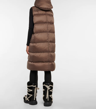 Shop Rick Owens Padded Down Vest In Dust