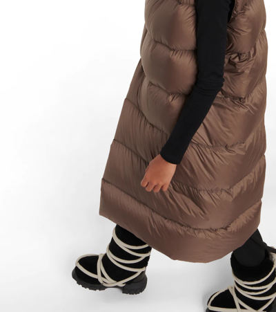 Shop Rick Owens Padded Down Vest In Dust
