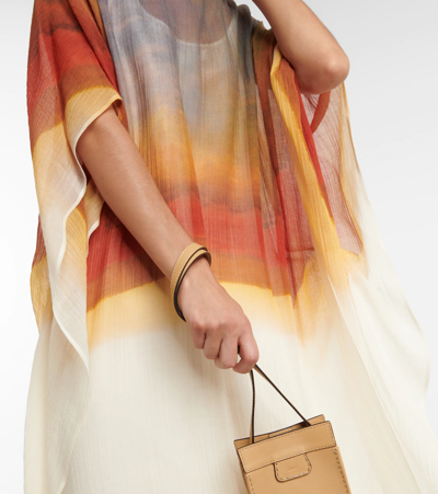 Shop Chloé Printed Virgin Wool Kaftan In Multicoloured