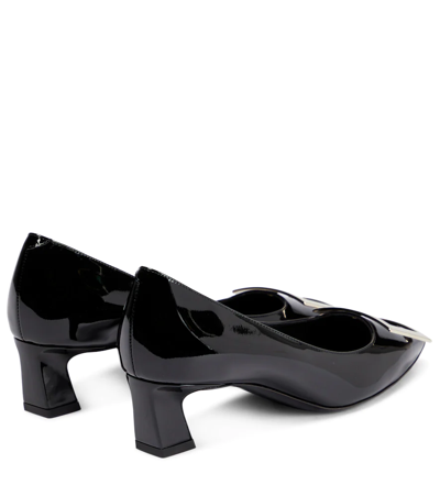 Roger Vivier Trompette 45 Patent Leather Pumps In Nero