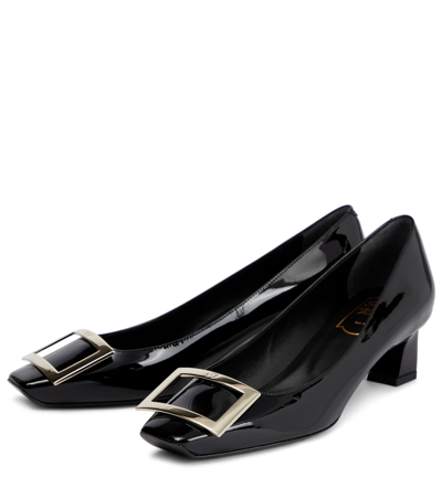 Roger Vivier Trompette 45 Patent Leather Pumps In Nero