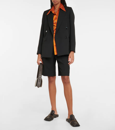 Shop Acne Studios Satin Shirt In Rust Orange