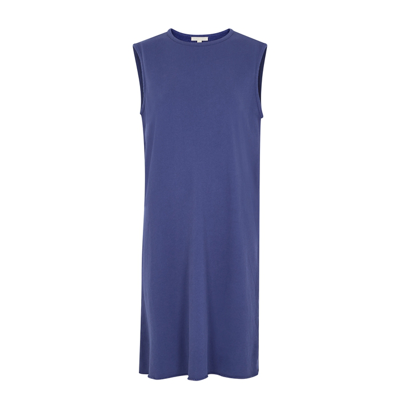 Shop Eileen Fisher Blue Cotton-jersey Dress