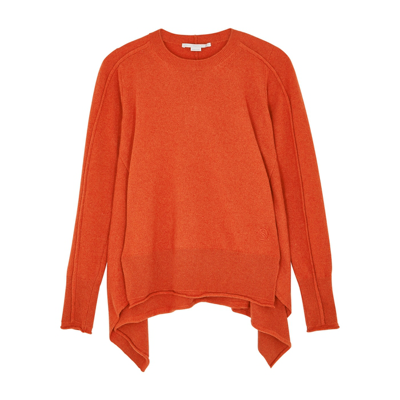 Shop Stella Mccartney Orange Cashmere-blend Jumper In Red