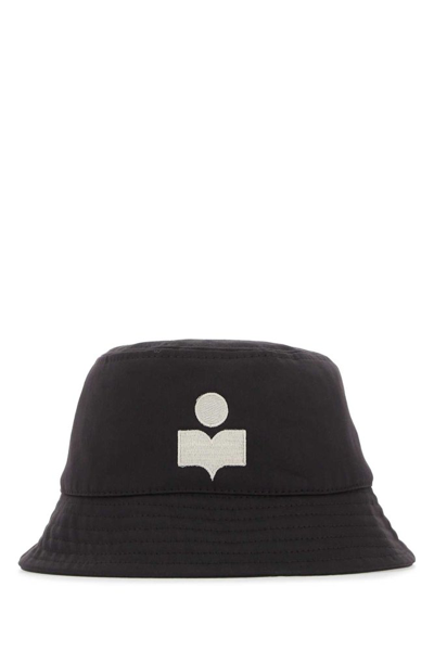 Shop Isabel Marant Logo Embroidered Bucket Hat In Black