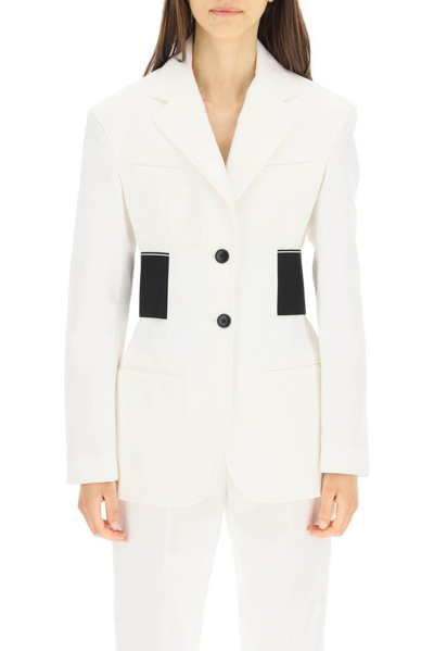 Shop Alexander Wang Single Breasted Long Sleeved Blazer In White