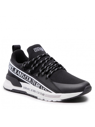 Shop Versace Jeans Couture Sneakers In Black/white