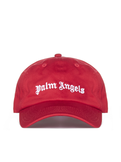 Shop Palm Angels Hat In Red White