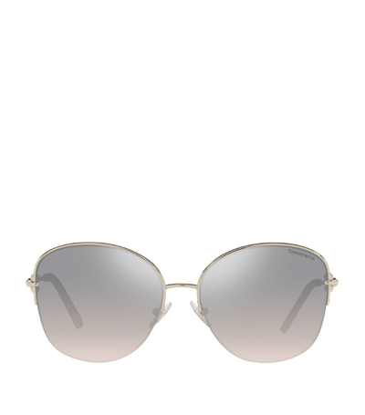 Shop Tiffany & Co Pillow Sunglasses In Gold