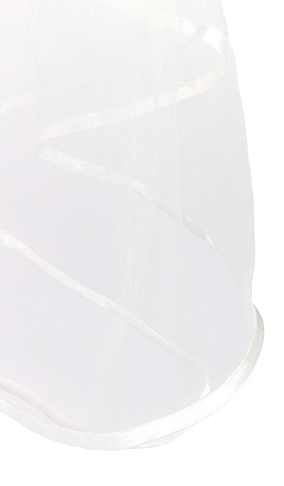 Ofrenda Studio Boline Satin Trim Veil In Ivory