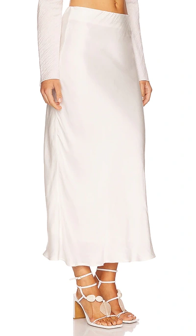 Shop Bardot Azzura Satin Skirt In Ivory