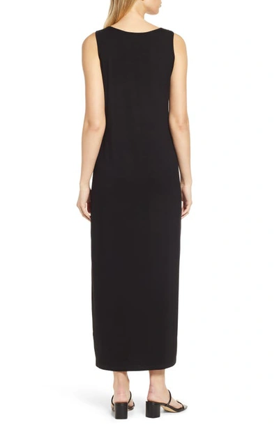 Ming Wang Sleeveless Jersey Midi Dress In Black