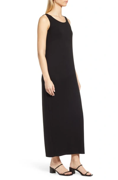 Ming Wang Sleeveless Jersey Midi Dress In Black
