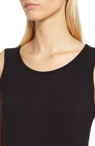 Ming Wang Sleeveless Jersey Midi Dress In Black