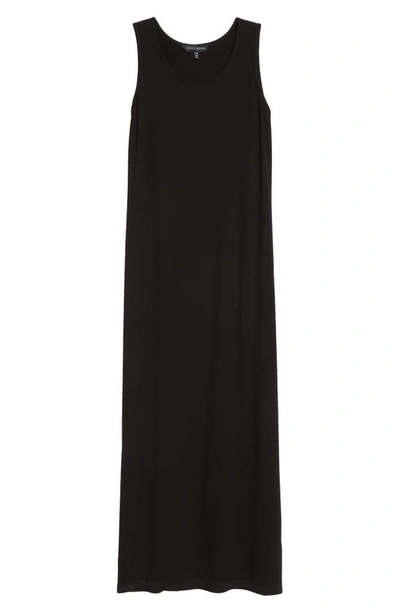 Ming Wang Sleeveless Jersey Midi Dress In Black