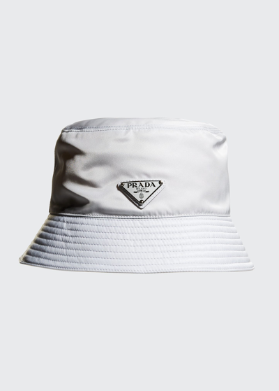 Shop Prada Recycled Nylon Bucket Hat In F0591 Fiordaliso