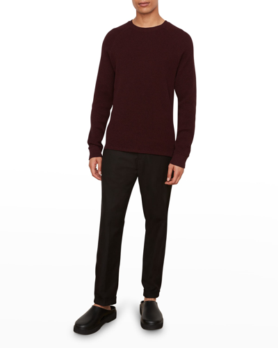Shop Vince Men's Mouline Thermal Sweater In Optimistic Redbla