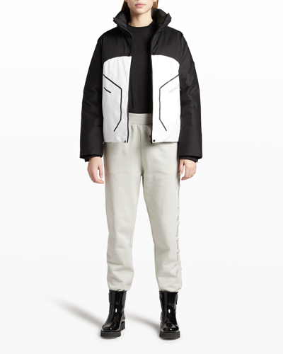 Shop Moncler Barbat Colorblock Jacket In White