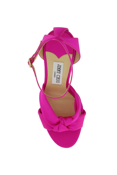 Shop Jimmy Choo Rosie 120 Satin Sandals In Fuchsia