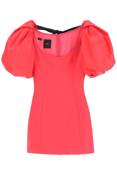 Shop Pinko Nespola Mini Dress In Fuchsia