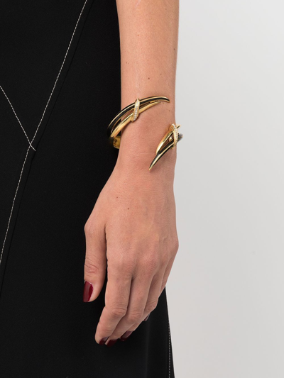 Shop Shaun Leane Sabre Deco Statement Diamond Bracelet In Gold