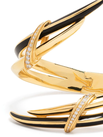 Shaun Leane Sabre Deco Statement Diamond Bracelet In Gold