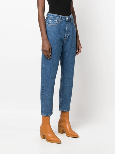 Rag & Bone Alissa High-rise Straight Cropped Denim Jeans In Blau