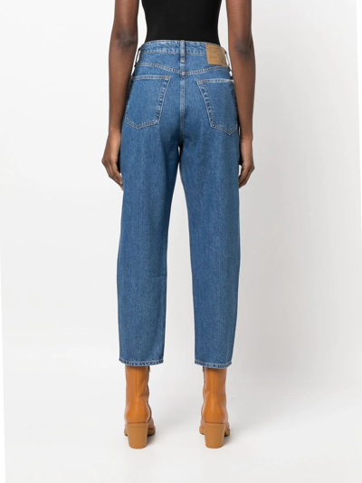Rag & Bone Alissa High-rise Straight Cropped Denim Jeans In Blau