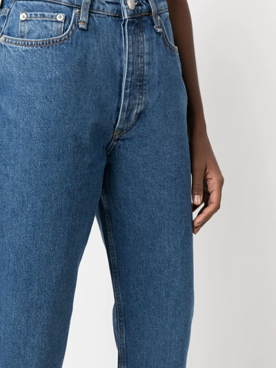 Rag & Bone Alissa High-rise Straight Cropped Denim Jeans In Blau