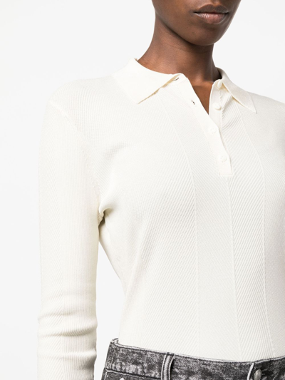 Rag & Bone Hannah Half-zip Ribbed Sweater In Nude