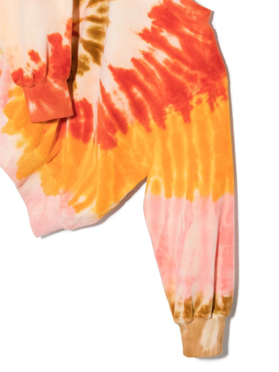Shop Molo Tie-dye Cotton-blend Sweatshirt In Orange