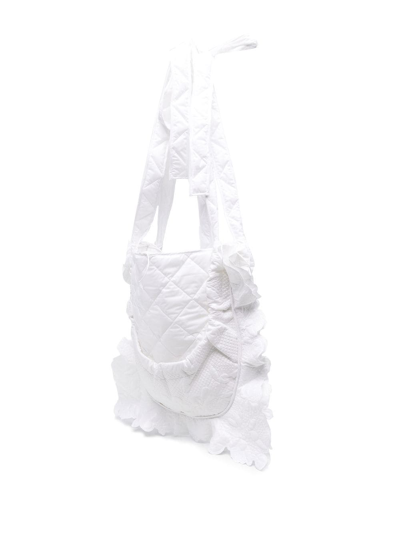 Shop Cecilie Bahnsen Freddy Quilted Tote Bag In White