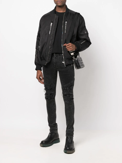 Balmain Cotton Slim-fit Jeans In Black