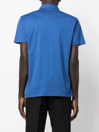 Roberto Collina Short-sleeve Cotton Polo Shirt In Blau