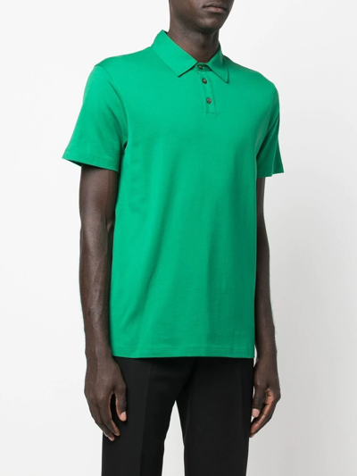 Shop Roberto Collina Short-sleeve Cotton Polo Shirt In Grün